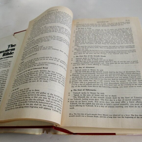 Vintage 1968 Jerusalem Bible Hard Cover Roman Catholic • Doubleday USA - Picture 9 of 11